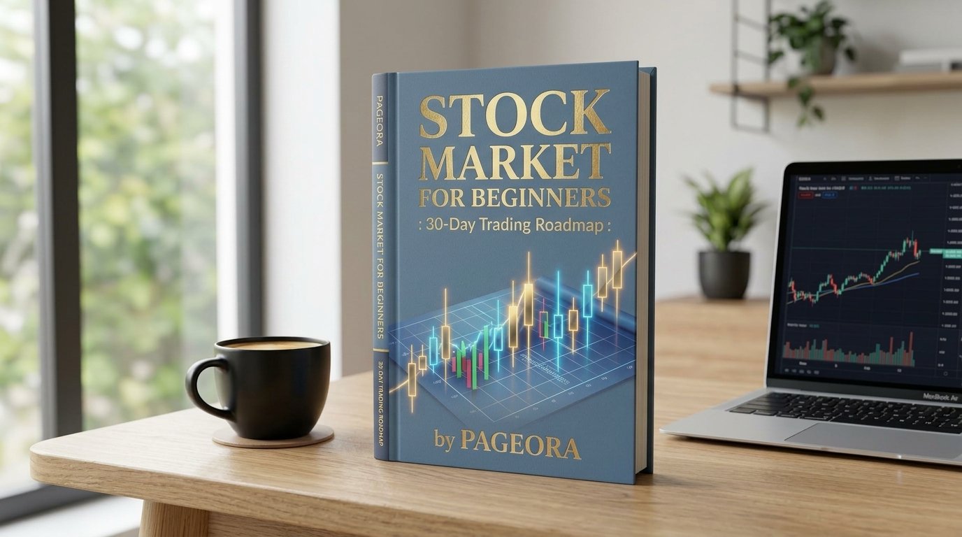 Stock Market for Beginners Visual Guide on Desk