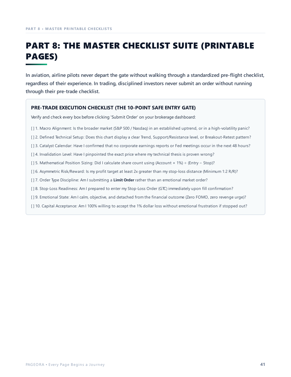 Trade Execution Protocol Page 41